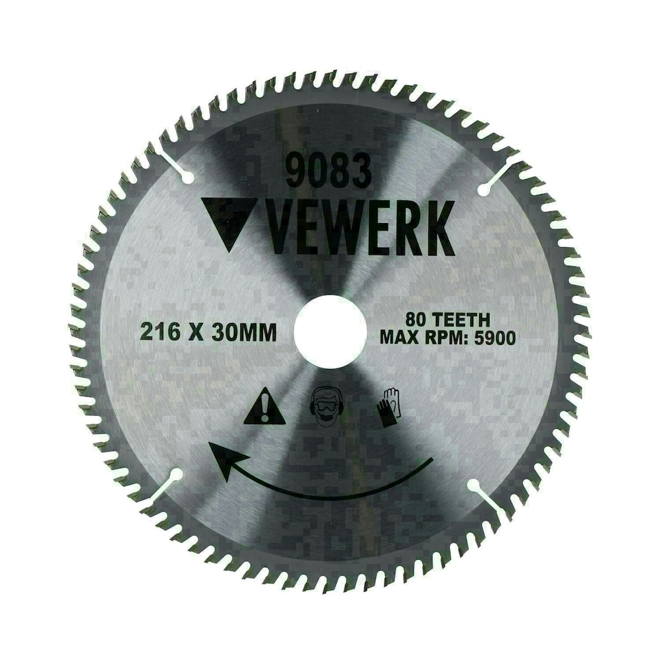 image 1 of 216mm x 30mm TCT Tungsten Carbide Tipped Circular Saw Blades 80 Teeth