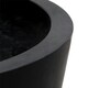image 3 of Primrose Set of 4 Polystone Black Round Indoor Outdoor Planters in 4 Different Sizes Black