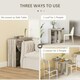 image 4 of HOMCOM Folding Dining Table Foldable Drop Leaf Dinner Table for Kitchen Grey
