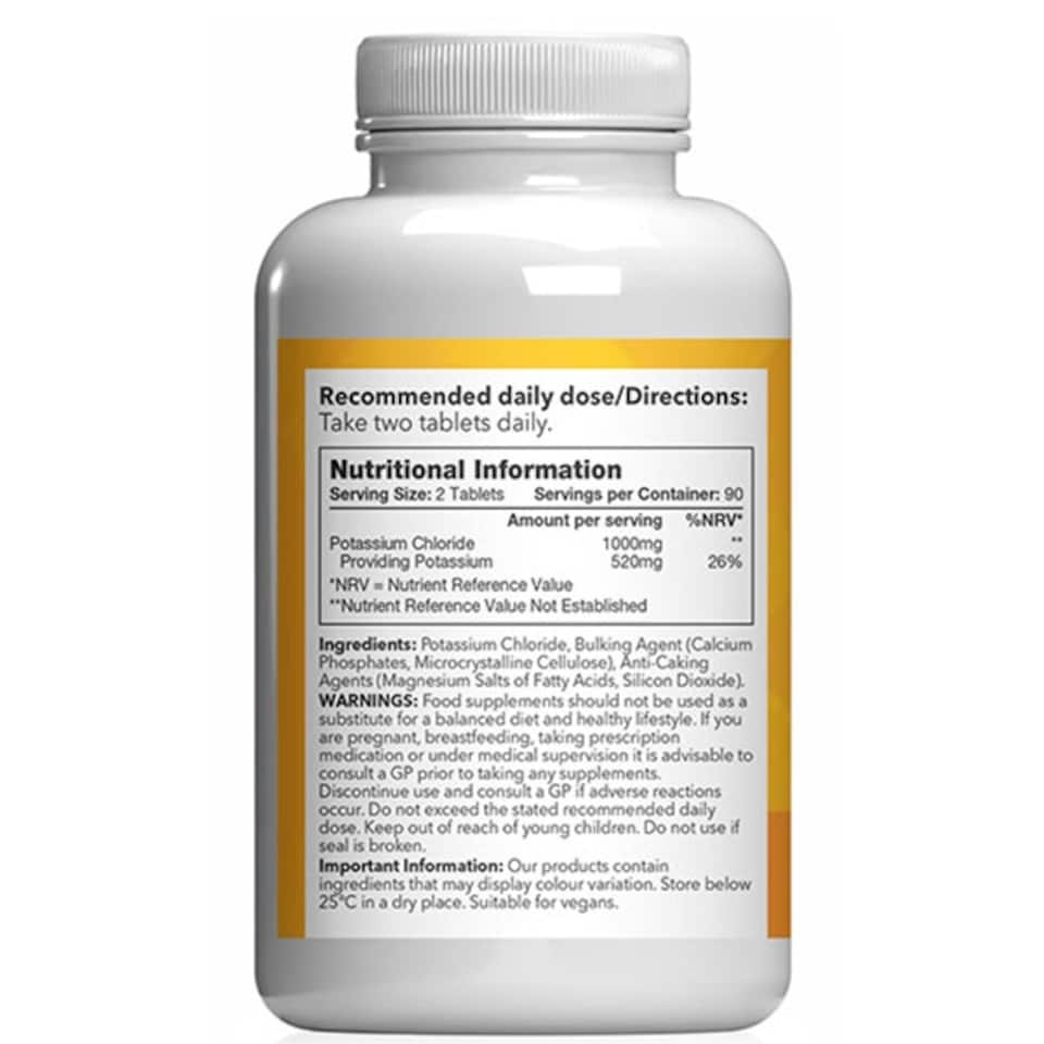 image 1 of Potassium Chloride 1000mg - 180 Tablets