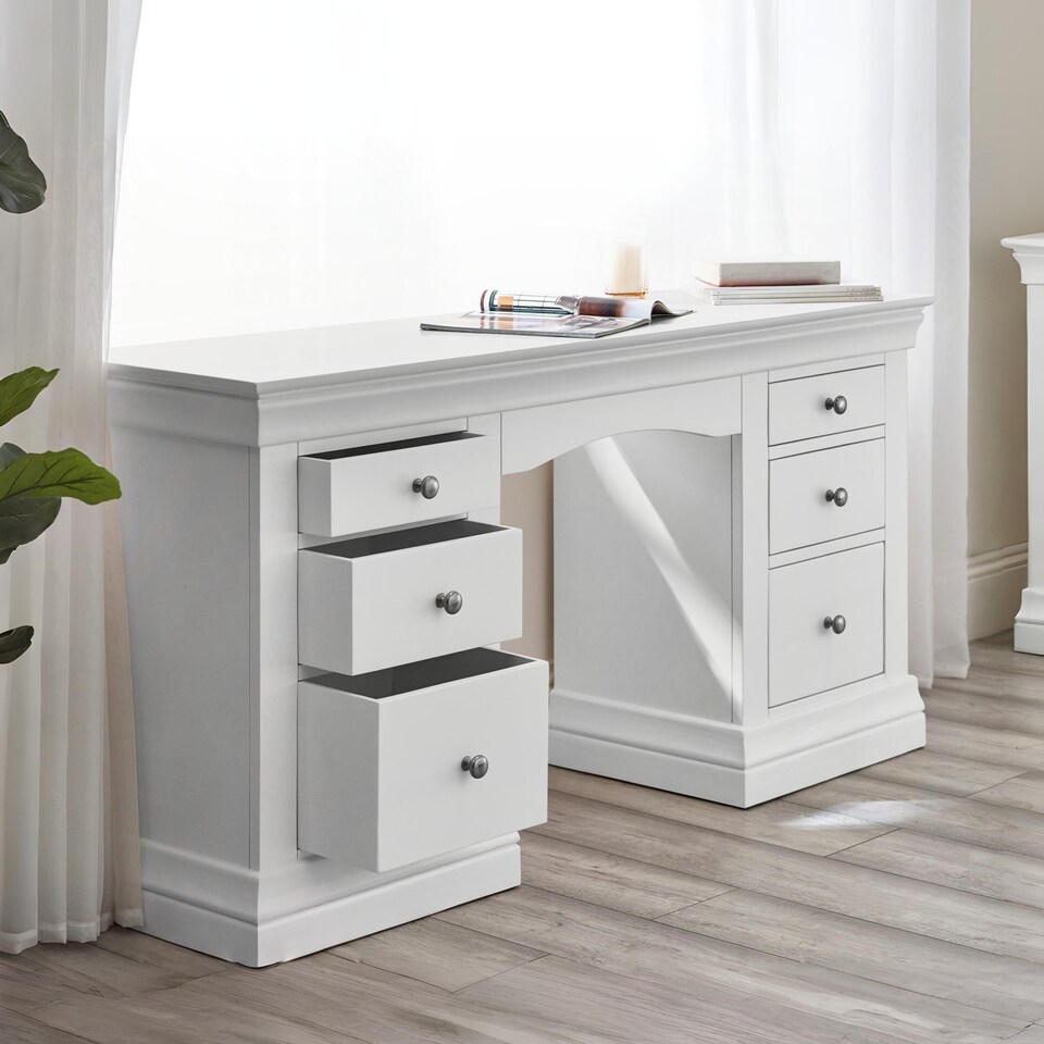image 1 of Clermont Dressing Table - Surf White