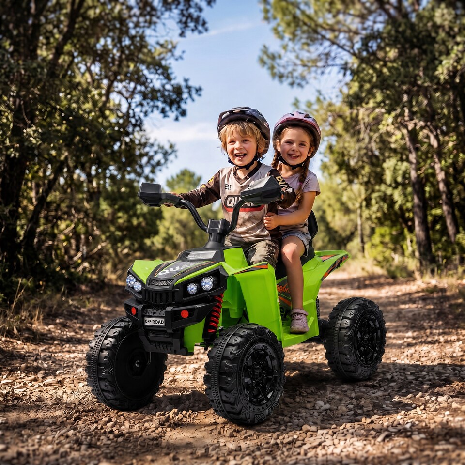 image 1 of AIYAPLAY 24V 2 Seater Electric Quad Bike for Boys Girls, Ride On Car ATV
