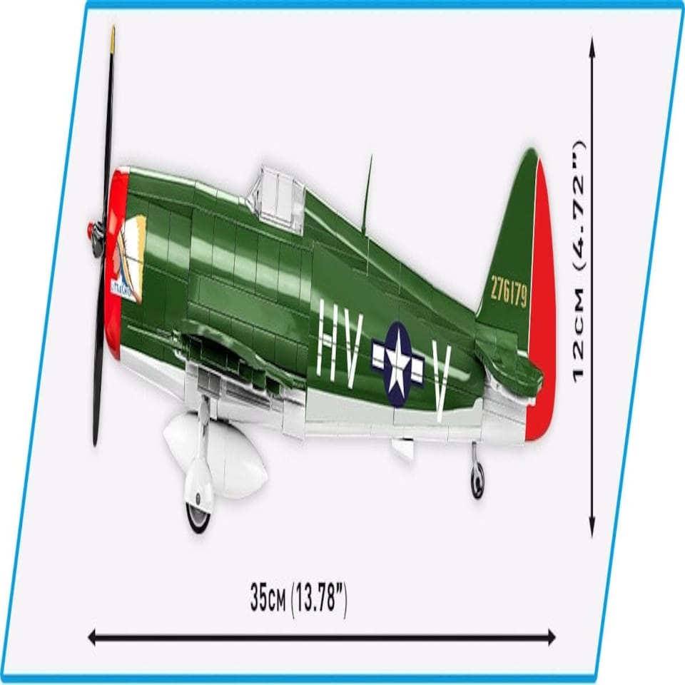 image 1 of Thunderbolt P-47 brick plane model - COBI 5737 - 475 bricks