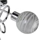 image 5 of Cafe - Chrome with Striped Glass 3 Light Flush Ceiling Light | Chrome | White | 1