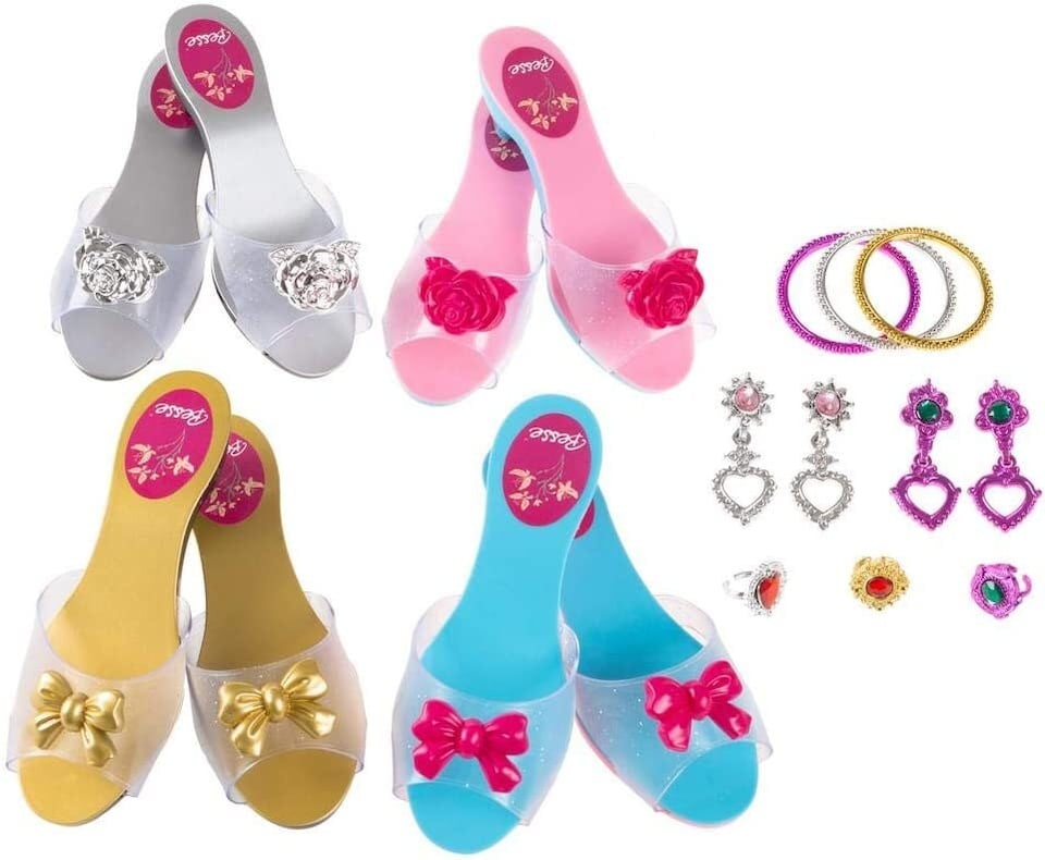 image 1 of Princess Shoe and jewelry Boutique with 4 Pairs of Shoes, Rings, Bracelets & Earrings Included