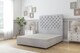 image 1 of Sloomy Mayfair Silver Naples Divan Bed Base 2 Drawers Same Side With 54 Inch Floor Standing Headboard | Silver | Silver | Single | 1