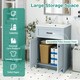 image 9 of COSTWAY Bathroom Vanity Storage Cabinet w/2 Doorsy Grey