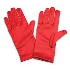 Bristol Novelty Childrens/Kids Satin Feel Gloves (1 Pair) - Red - One Size
