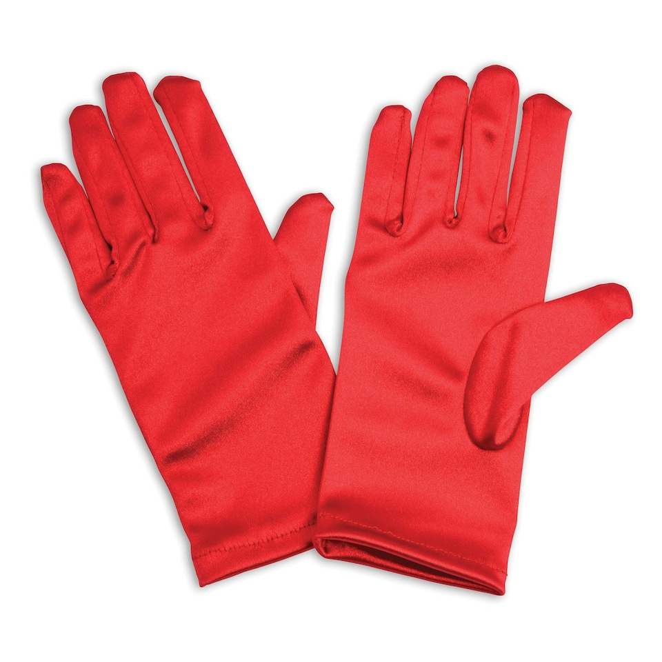 Bristol Novelty Childrens/Kids Satin Feel Gloves (1 Pair) - Red - One Size