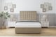 image 2 of Sloomy Alabama Almond Coniston Divan Bed Base 2 Drawers Same Side With 54 Inch Floor Standing Headboard | Cream | Almond | Small Double | 1