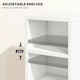 image 5 of HOMCOM Set of 2 CD Storage Units with Adjustable Shelves, High Gloss Grey