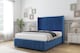 image 2 of Sloomy Hargrave Navy Plush Divan Bed With Mattress 2 Drawers Footend With 54" Wingback Headboard & 12" Matching Footboard 4'6 Double | Blue | Navy | Double | 1