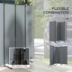 image 6 of Outsunny 4 Panel Folding Room Divider,Portable Privacy Panel for Garden Grey