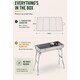 image 2 of Portable Charcoal BBQ Grill Folding Stainless Steel Barbecue Camping Festival
