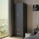 image 9 of 2-Door 2-Drawer Wardrobe Grey | Unit Colour: Grey