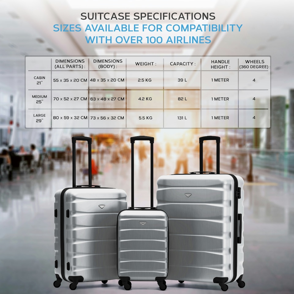 image 1 of Flight Knight 29" Extra Large Suitcase – 20kg Capacity Hard Shell Check-In Luggage with 4 Wheels 100+ Airlines Approved: Ryanair, EasyJet, Jet2, Wizz Air, BA | Purple | Purple | Large
