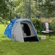 image 2 of Outsunny 2 Man Camping Tent with Living Area, 2000mm Waterproof, Blue