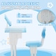 image 5 of HOMCOM Kids Desk and Chair Set Adjustable Height Study Table Set w/ Drawer | Blue