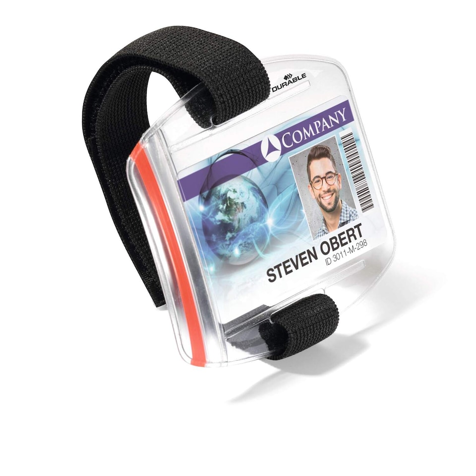 image 1 of Durable Adjustable UV Protected SIA Armband Security ID Badge Holders | 10 Pack