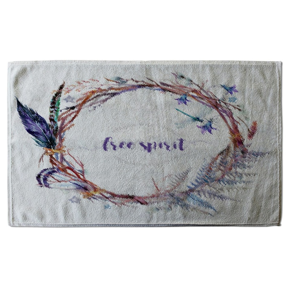image 1 of Watercolor Boho wreath (Kitchen Towel)