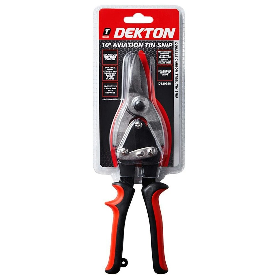image 1 of Dekton 250mm Straight Cut Aviation Tin Snip Cut Cutting Shear Sheet Metal 10"