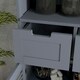 image 8 of kleankin Free Standing Bathroom Storage Cabinet with Louvred Doors, 2 Drawers, Grey
