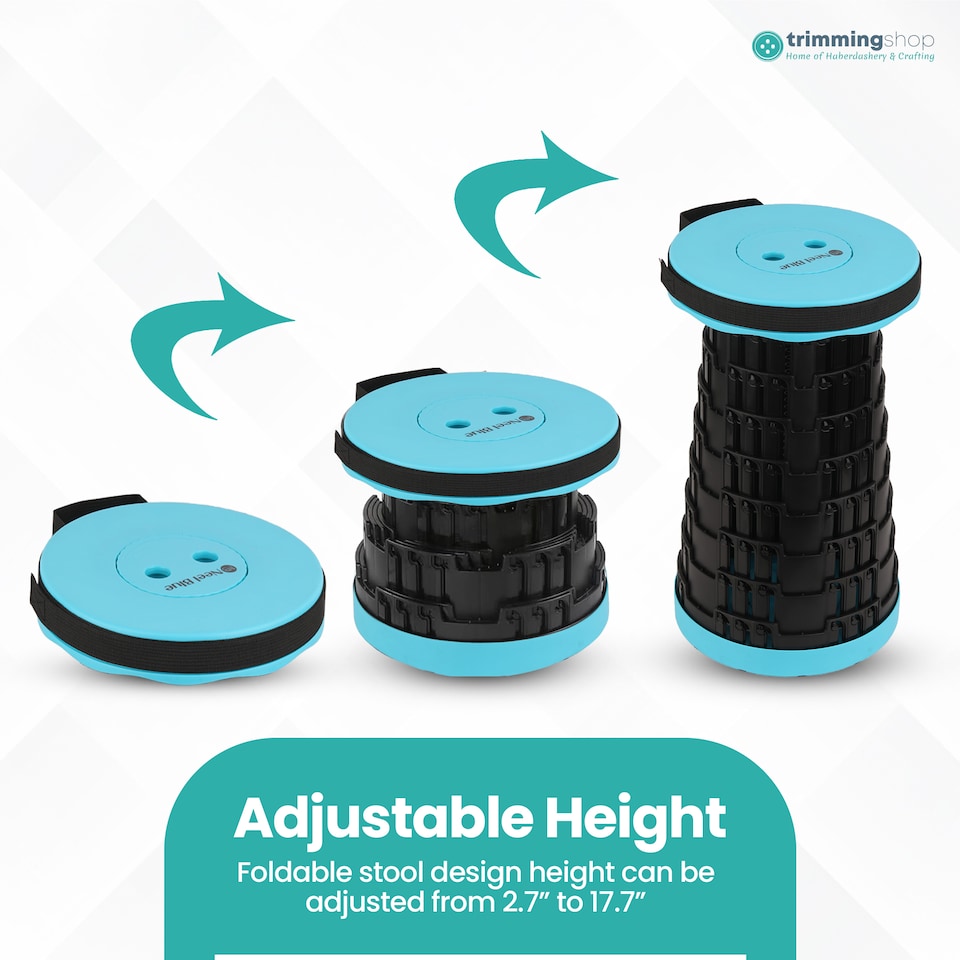 image 1 of Trimming Shop Portable Folding Stool, Telescopic Collapsible Stool
