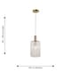 image 7 of Walpole - Fluted Glass Ceiling Pendant Fitting with Bronze Details | Bronze | Bronze plate and clear glass | Small | 1