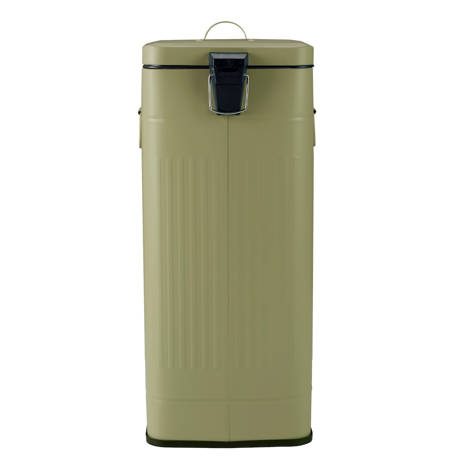 image 1 of Charles Bentley 30L Square Retro Kitchen Pedal Bin Sage Green