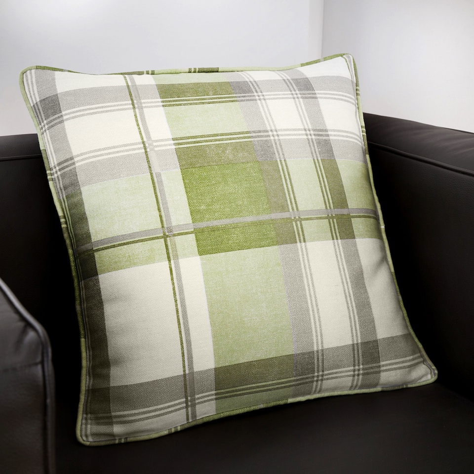 image 1 of Fusion Balmoral Check Cushion Cover Green
