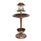 image 9 of 1.1m Bronze Effect Resin Garden Bird Bath & Table with Solar Light | Bronze | Bronze