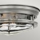 image 3 of Hinkley Hadrian 2 Light Flush Mount Antique Nickel with Glass IP44