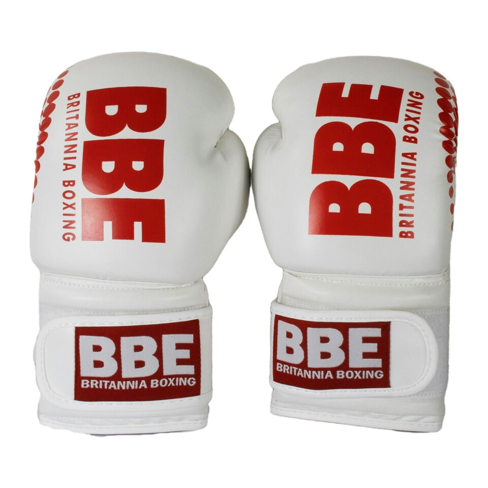 image 1 of BBE White PVC Sparring Glove - 8 OZ