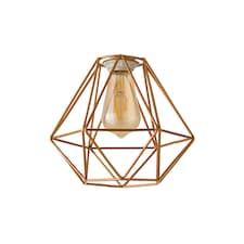 ValueLights Modern Geometric Copper Metal Basket Cage Ceiling Pendant Light Shade