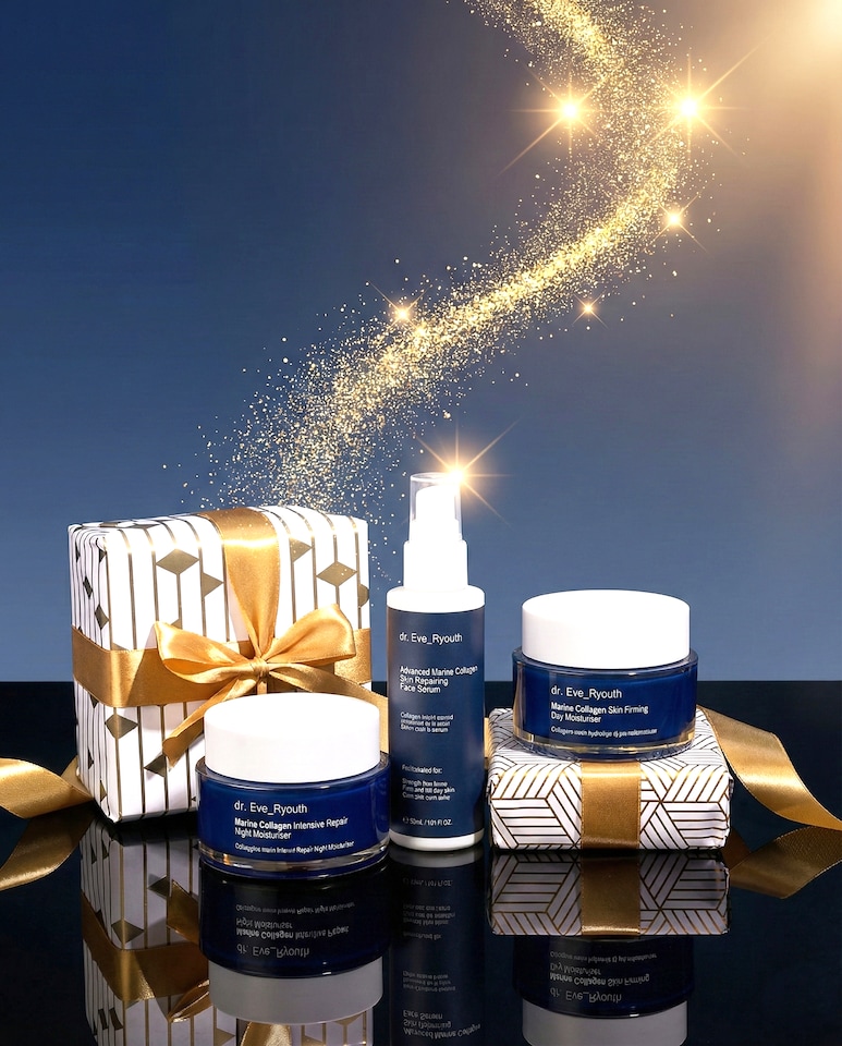 image 1 of Dr. Eve_Ryouth Advanced Marine Collagen Skin Repairing Face Serum 30ml + Marine Collagen Skin Firming Day Moisturiser 50ml + Marine Collagen Intensive Repair Night Moisturiser 50ml