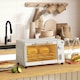 image 10 of HOMCOM Mini Oven 9L Countertop Toaster Oven with Timer Control 750W Cream
