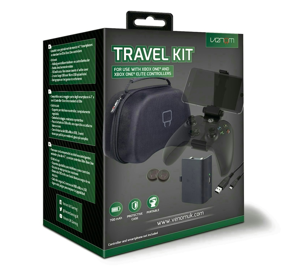 image 1 of Venom Xbox One Mobile Gaming Travel Kit | Black