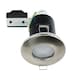 image 1 of ValueLights 4 Pack Fire Rated Bathroom Brushed Chrome Domed GU10 Ceiling Downlights