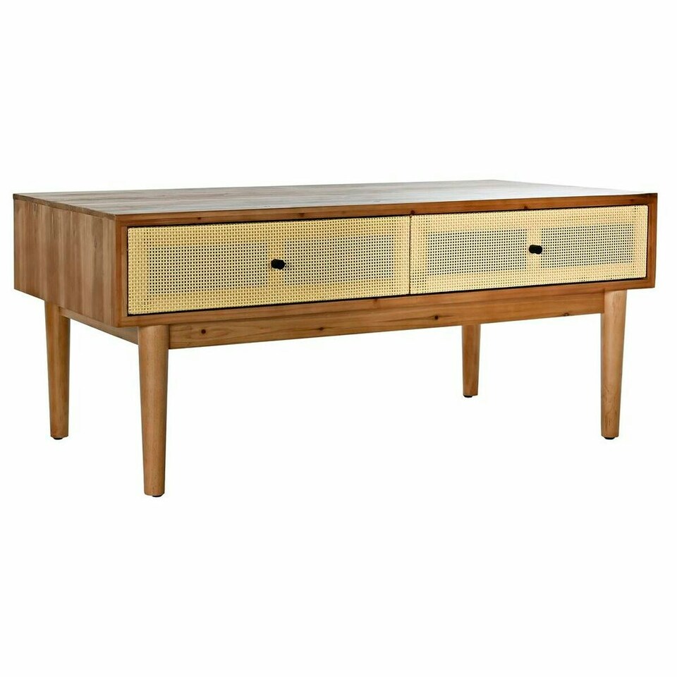 image 1 of Centre Table DKD Home Decor Fir Rattan (106 x 55 x 46 cm) N/A