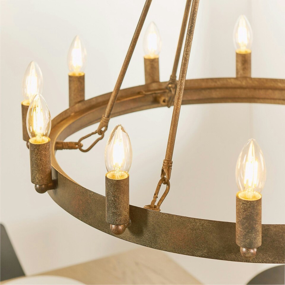 image 1 of Chevalier 12 Light Ceiling Pendant Aged Metal, E14