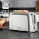 image 2 of GEEPAS 2 Slice Bread Toaster with 7 Level Browning Control, Grey