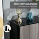 image 6 of HOMCOM High Gloss Frame Side Cabinet with 2 Door and 2 Drawer Multi