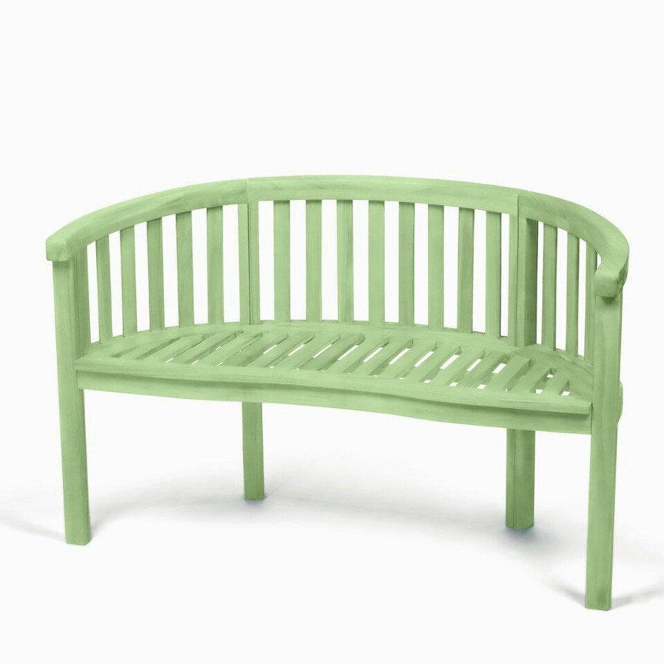 image 1 of Greenhurst Woodfield Acacia Garden Bench - Natural Oiled Finish Green | Sage Green