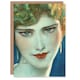 image 1 of W T Benda Art Card Face of Blonde Girl with Earrings Painting