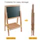 image 5 of Height Adjustable Folding Wood Easel Whiteboard Black Board 47 x 84.5cm