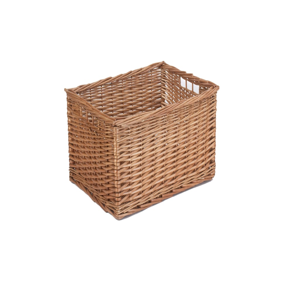 image 1 of Double Steamed Open Wicker Storage Basket Brown | Brown | XL