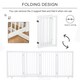 image 2 of PawHut Wooden Freestanding Pet Gate 4 Panels Foldable Dog Safety Fence White