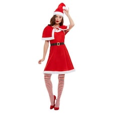 christmas fancy dress ladies Smiffys Mrs. Claus Christmas Fancy-Dress Costume for Adult Women, S
