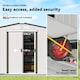 image 4 of Outsunny 9 x 6ft Metal Garden Shed, Outdoor Storage Tool House with Ventilation Slots, Foundation Kit and Lockable Double Doors, Silver