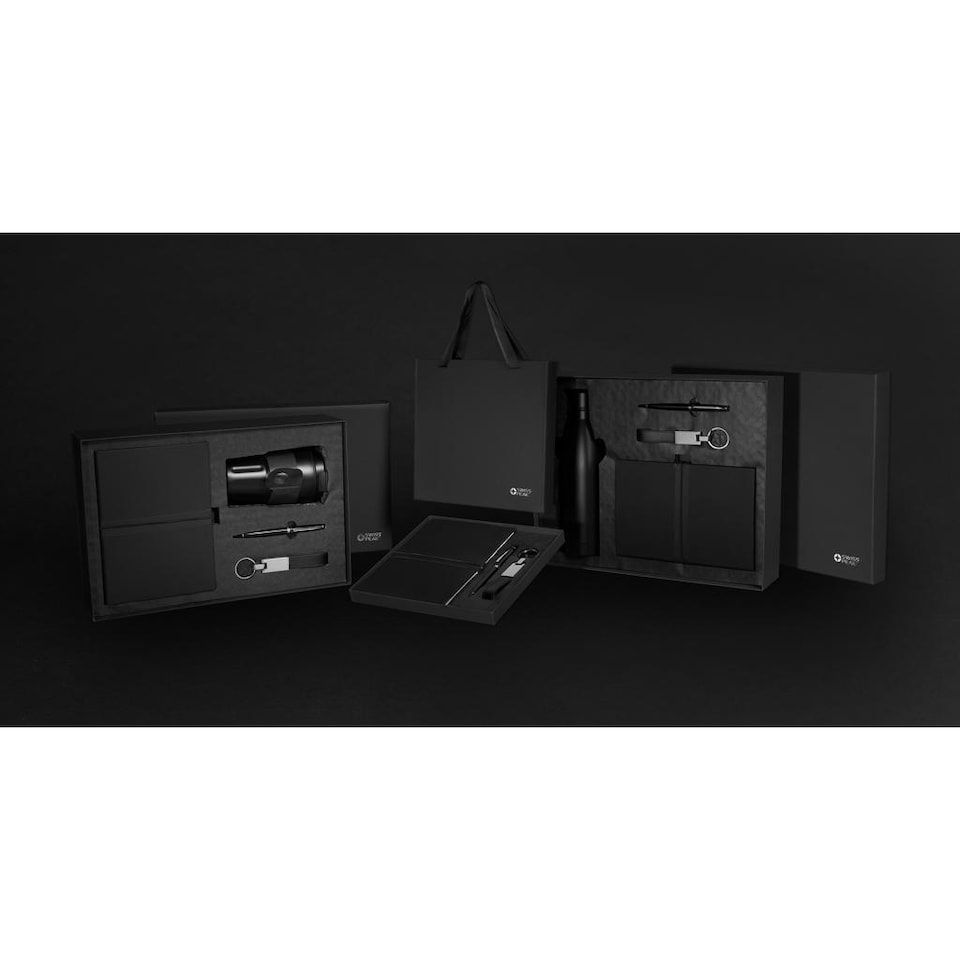 image 1 of Swiss Peak Logo Business Gift Set | Black | Black | One Size | 1